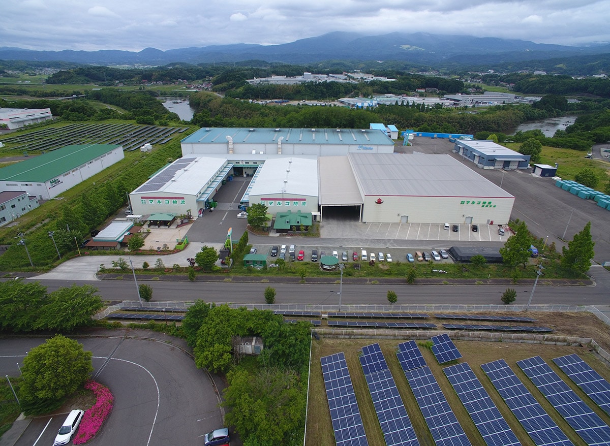 上空から見たマルコ物流高田支店